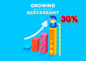 image portraying restaurant business growth by 30%